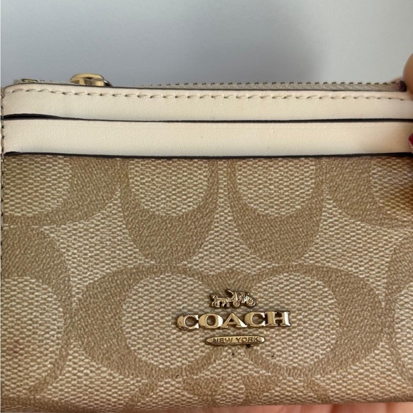 Coach Tan and Cream Canvas small wallet and card holder - Picture 8 of 8